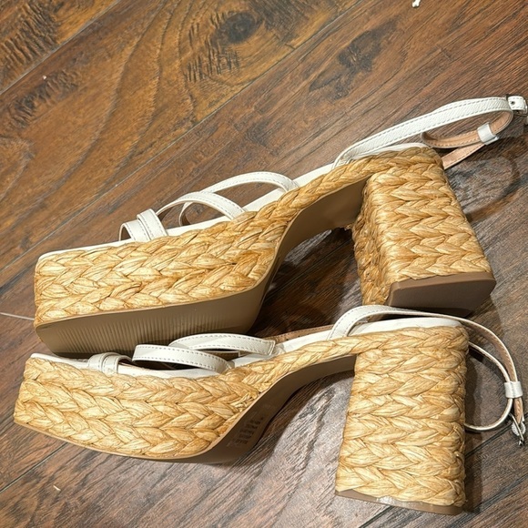 NEW! Steve Madden White Leather Belise Strappy Platform Sandals - Size 9 - Picture 11 of 13